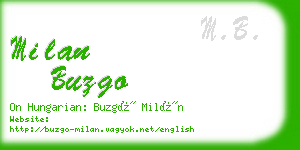 milan buzgo business card